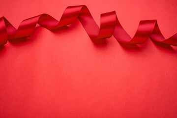 Red ribbon poster background