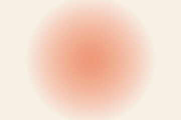 Blurry peach circle background in gradient vintage style