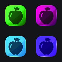 Apple four color glass button icon