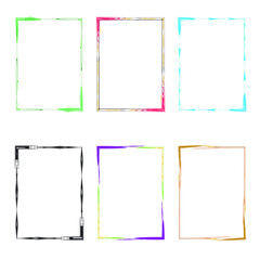 Decorative frames. Retro ornamental frame, vintage rectangle ornaments and ornate border. Decorative wedding frames, antique museum picture borders or deco devider. Isolated icons vector set