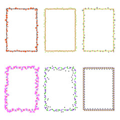 Decorative frames. Retro ornamental frame, vintage rectangle ornaments and ornate border. Decorative wedding frames, antique museum picture borders or deco devider. Isolated icons vector set