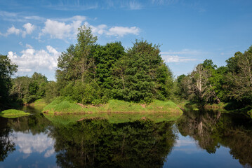 Beautiful view to Pededze river in Latvia.