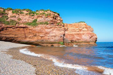 Ladram Bay in Dorset, United Kingdom, Jurassic Coast