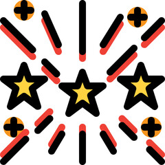 celebration. color outline icon