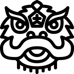 lion head outline icon