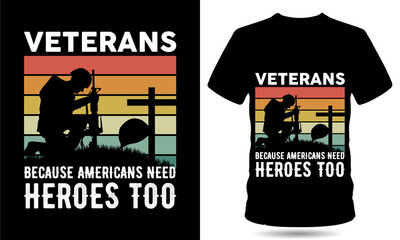 veterans day T-shirt design template army tshirt