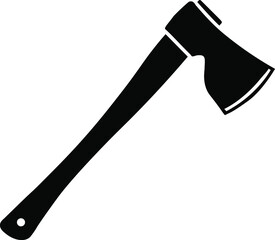 An image of an ax in a simple style for use as an icon element