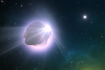 Ein interstellarer Komet, Asteroid, der in unser Sonnensystem eingedrungen ist © Peter Jurik