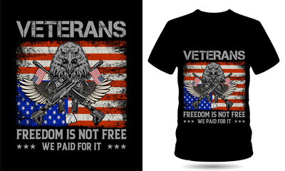 Veterans T-shirt design template