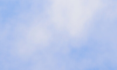 Blurred white and blue cloudy sky.