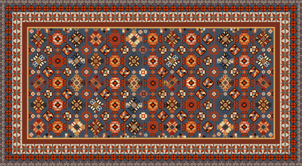 azerbaijani carpet vector - 440973689