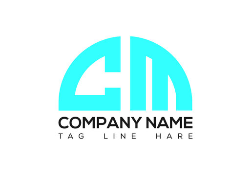 Tow Initial letters have been created with a half circle shape.