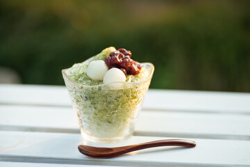 抹茶のかき氷