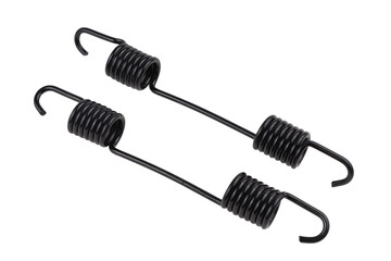 Truck brake pads spring. Spring of brake pads on a gray background. Spring.