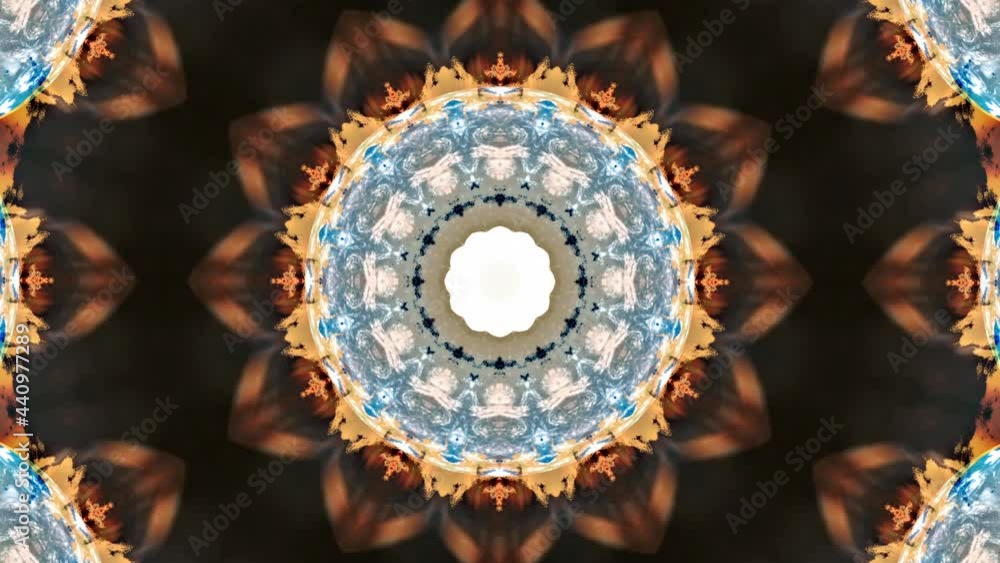 Aufkleber beautiful multicolored kaleidoscope sequence patterns loop. 4k abstract motion graphics background f