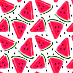 seamless pattern with watermelon
