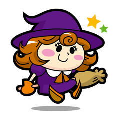 魔女・魔法使いの女の子 /ハロウィン