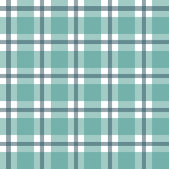 Seamless green and white tablecloth pattern. Texture from for clothes, shirts and blankets. Scottish tartan plaid. Abstract background.