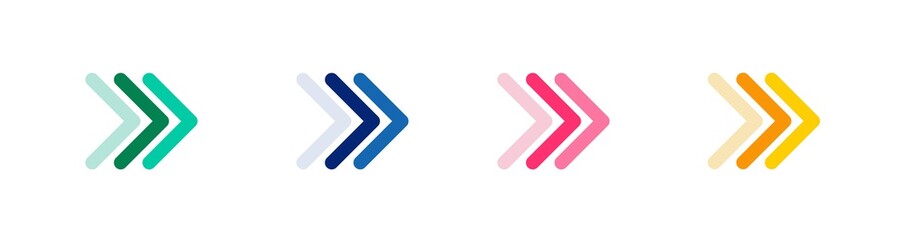 Arrows colourful set icons. Arrow icon. Arrow vector collection. Arrow. Modern simple arrows.