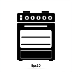 Stove oven icon. Vector illustration