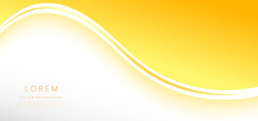 Abstract yellow and orange curved and wave background. You can use for ad, poster, template, business presentation.