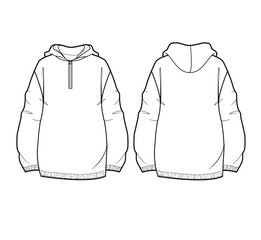 hoodie with zipper and hood anorak sweatshirt sport jacket © alena