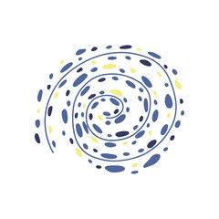 Galactic space nebula. Milky Way. Andromeda. Colorful vector isolated hand drawn illustration