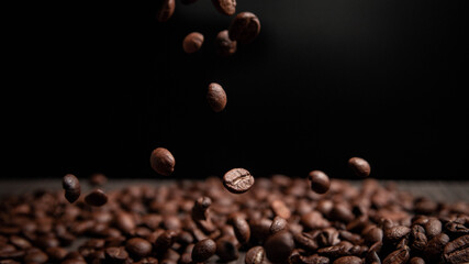 The Coffee beans saturated color picture beautiful background