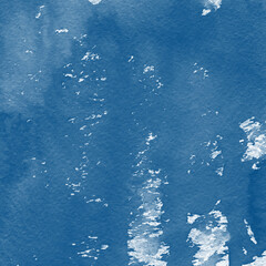 Fond aquarelle bleu et blanc art abstrait