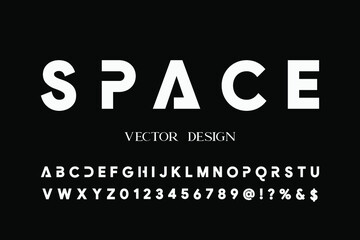 Fototapeta premium minimal font, typeface design, white and black style ,grunge vector background