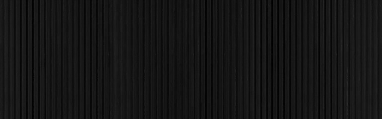 Panorama of Black Corrugated metal background and texture surface or galvanize steel