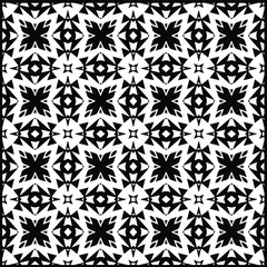  Vector geometric pattern. Repeating elements stylish background abstract ornament for wallpapers and backgrounds. Black and white colors.