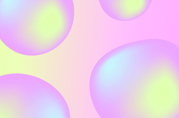 Colorful 3d realistic soap bubbles with pink and gold lights. Pearl gems. Water drops on the window on a rainy day vector illustration.