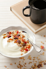 muesli with yogurt and muesli