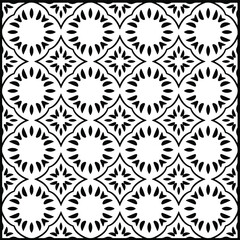  Vector geometric pattern. Repeating elements stylish background abstract ornament for wallpapers and backgrounds. Black and white colors.