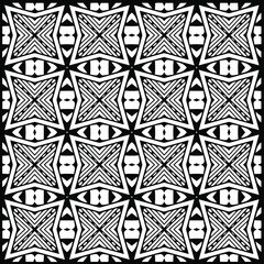  Vector geometric pattern. Repeating elements stylish background abstract ornament for wallpapers and backgrounds. Black and white colors.