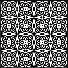  Vector geometric pattern. Repeating elements stylish background abstract ornament for wallpapers and backgrounds. Black and white colors.