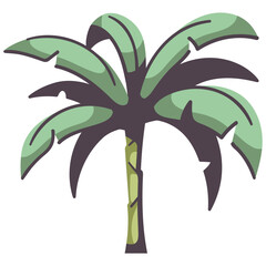 banana palm tree icon
