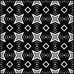 Vector geometric pattern. Repeating elements stylish background abstract ornament for wallpapers and backgrounds. Black and white colors.