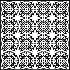 Vector geometric pattern. Repeating elements stylish background abstract ornament for wallpapers and backgrounds. Black and white colors.