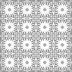 Vector geometric pattern. Repeating elements stylish background abstract ornament for wallpapers and backgrounds. Black and white colors.