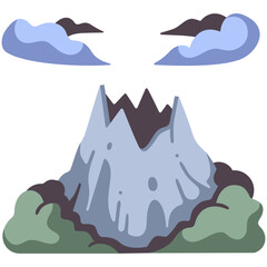 volcano mountain icon