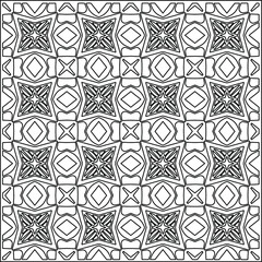 Vector geometric pattern. Repeating elements stylish background abstract ornament for wallpapers and backgrounds. Black and white colors.