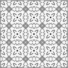 Vector geometric pattern. Repeating elements stylish background abstract ornament for wallpapers and backgrounds. Black and white colors.