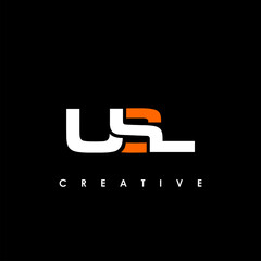 USL Letter Initial Logo Design Template Vector Illustration