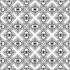 Vector geometric pattern. Repeating elements stylish background abstract ornament for wallpapers and backgrounds. Black and white colors.