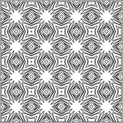 Vector geometric pattern. Repeating elements stylish background abstract ornament for wallpapers and backgrounds. Black and white colors.