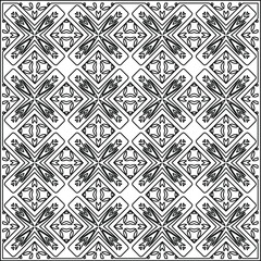Vector geometric pattern. Repeating elements stylish background abstract ornament for wallpapers and backgrounds. Black and white colors.
