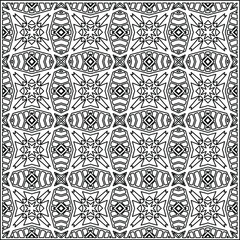 Vector geometric pattern. Repeating elements stylish background abstract ornament for wallpapers and backgrounds. Black and white colors.