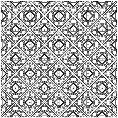 Vector geometric pattern. Repeating elements stylish background abstract ornament for wallpapers and backgrounds. Black and white colors.